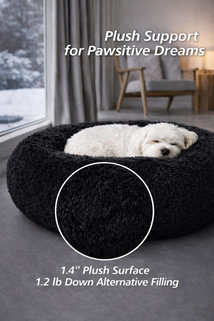 Midnight Black Donout Bed