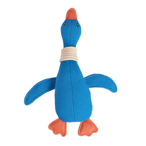 Knitted Duck Squeaky Soft Toy