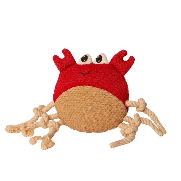 Knitted Squeaky Crab SoftToy