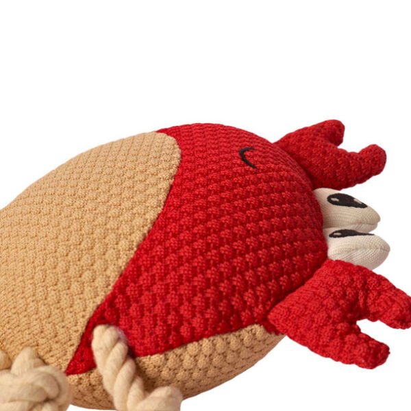 Knitted Squeaky Crab SoftToy - Image 3