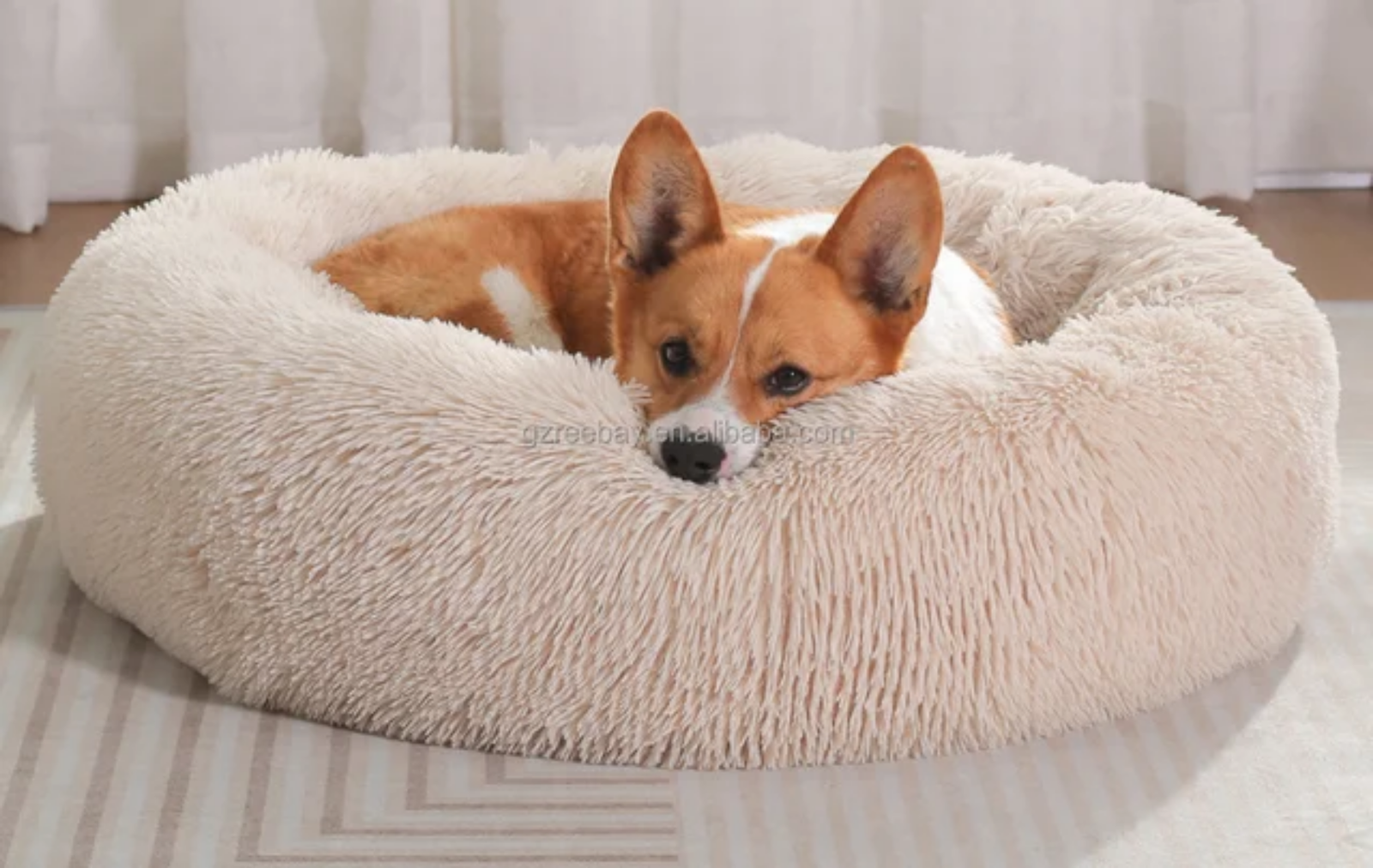 Golden Orange Doughnut Bed