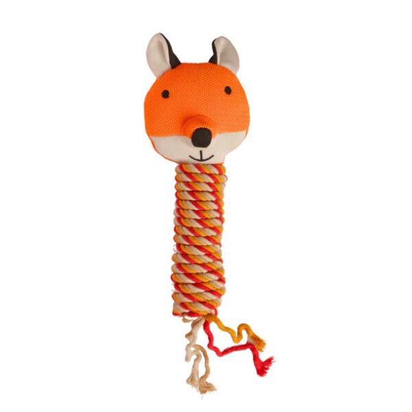 Knitted Fox Rope Dog Toy