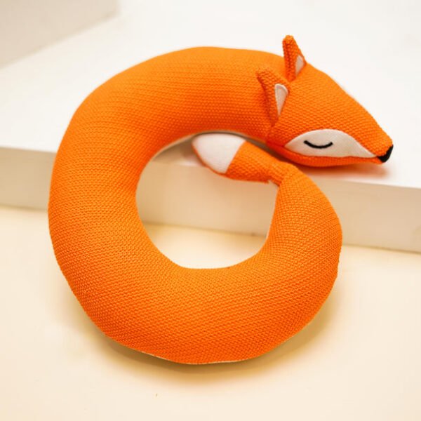 Round Fox Squeaky Soft Toy